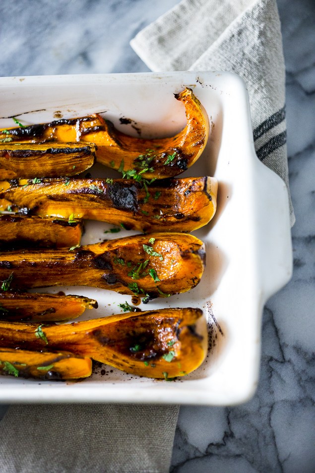 roasted butternut with black garlic & miso
